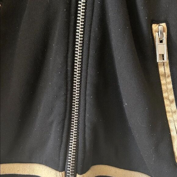 Robin's Jean Black and Gold Bomber Jacket size large - Picture 12 of 15